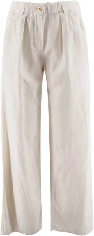 BRUNELLO CUCINELLI Trousers White Wit Dames