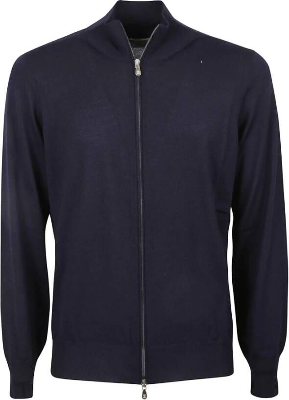 BRUNELLO CUCINELLI Sweater met rits Blauw Heren