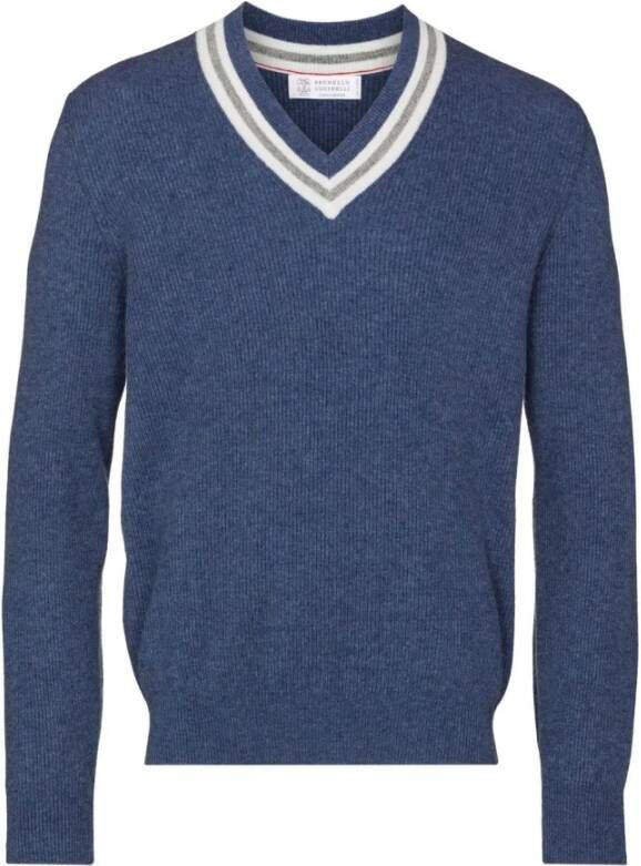 BRUNELLO CUCINELLI Trui Blauw Heren