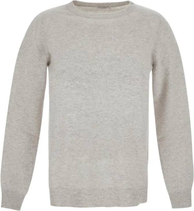 BRUNELLO CUCINELLI Trui met ronde hals Grijs Dames