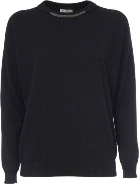 BRUNELLO CUCINELLI Trui met ronde hals Zwart Dames