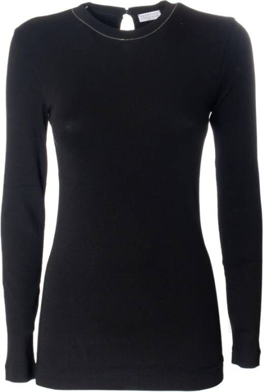BRUNELLO CUCINELLI Trui met ronde hals Zwart Dames