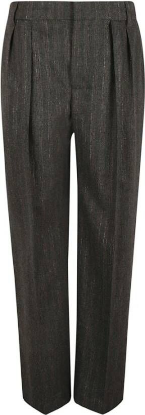 BRUNELLO CUCINELLI Grijze Broek Pants Grijs Dames