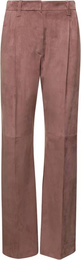 BRUNELLO CUCINELLI Wide Trousers Roze Dames