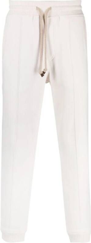 BRUNELLO CUCINELLI Witte broek met trekkoord White Heren