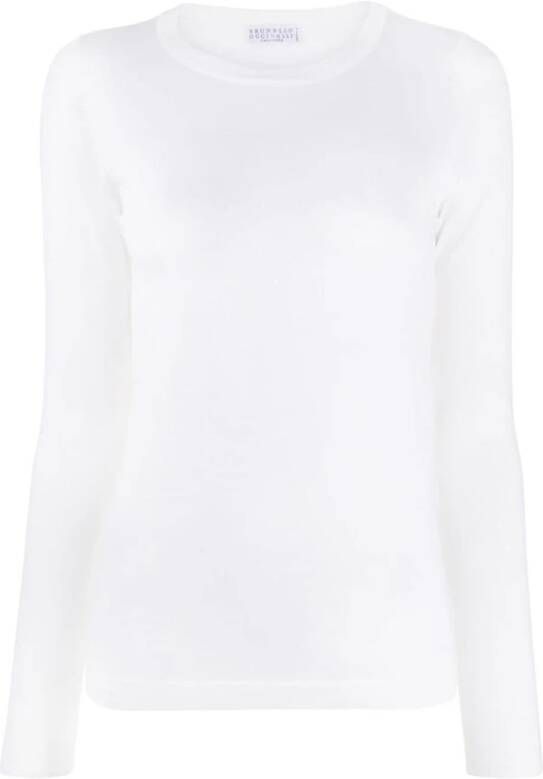 BRUNELLO CUCINELLI Women Clothing Sweatshirt White Ss23 Wit Dames