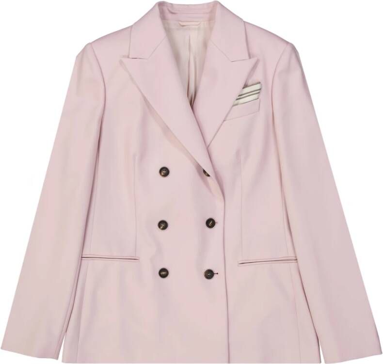 BRUNELLO CUCINELLI Wool Jacket Roze Dames