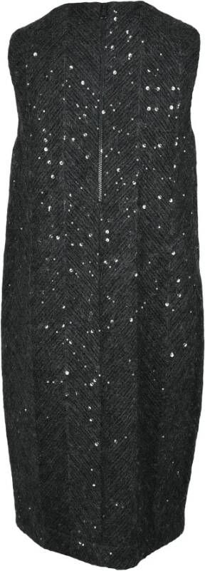 BRUNELLO CUCINELLI Zwarte jurk uit de -collectie Zwart Dames