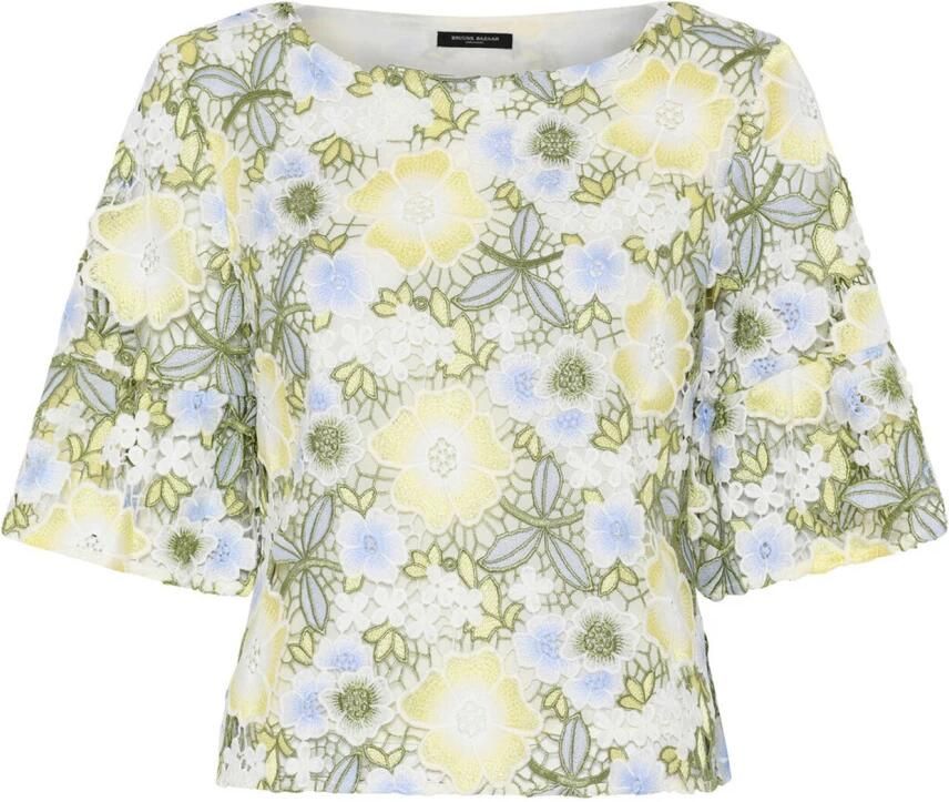 Bruuns Bazaar Bloemen geborduurde boothals blouse Multicolor Dames - Foto 3