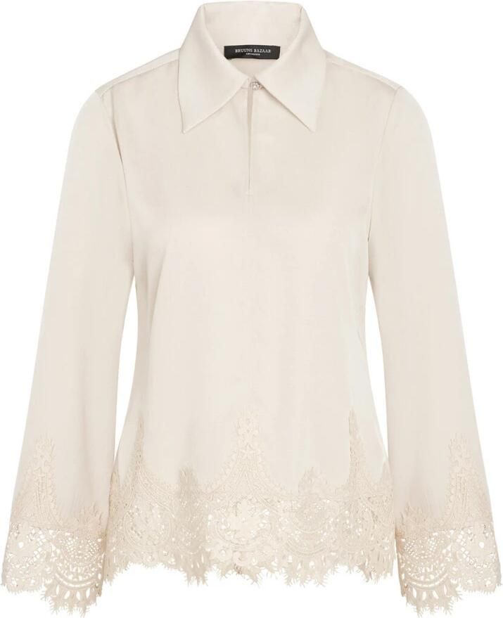Bruuns Bazaar Geborduurde Blouse Beige Dames