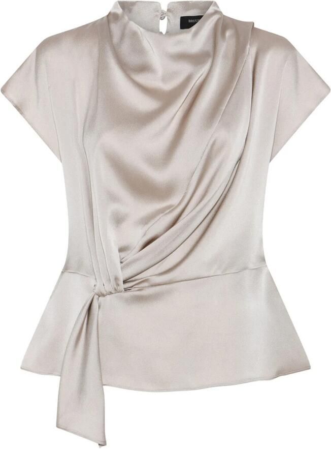 Bruuns Bazaar Gestreepte Blouse Silver Cloud Gray Dames - Foto 5