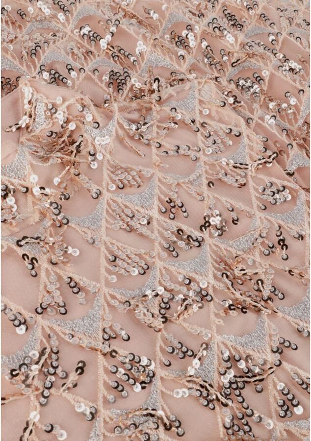Bruuns Bazaar Paillet Diamant Patroon Jurk Licht Perzik Pink Dames