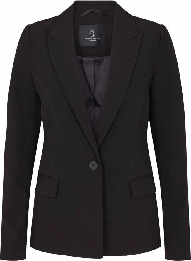 Bruuns Bazaar Zwarte Blazer met Klepzakken Brown Dames - Foto 2