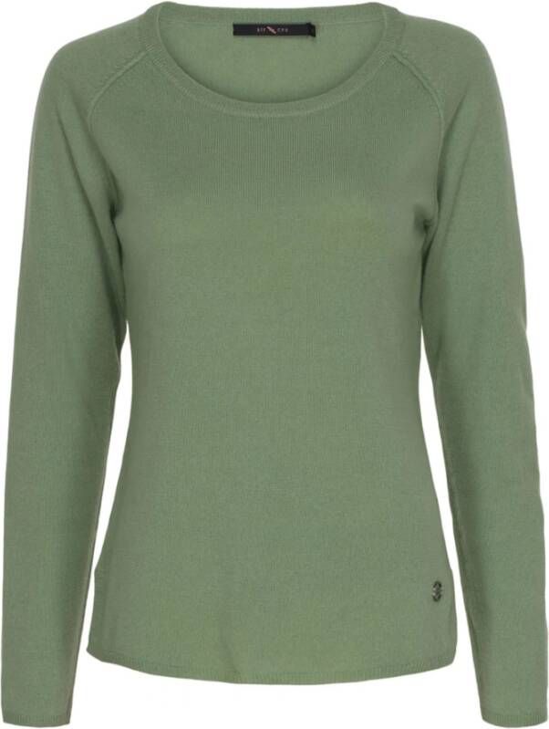 Btfcph Cashmere Pullover Gebreide Strike Sweater Green Dames