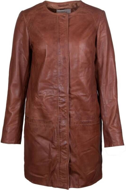 Btfcph Coat Leather 10255 Bruin Dames