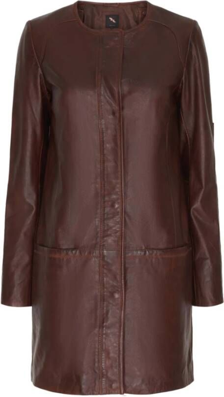 Btfcph Stijlvolle leren jas 10255 Antique Brown Dames