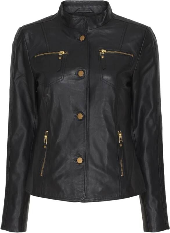 Btfcph Knopjack Leer 100042 Zwart Dames
