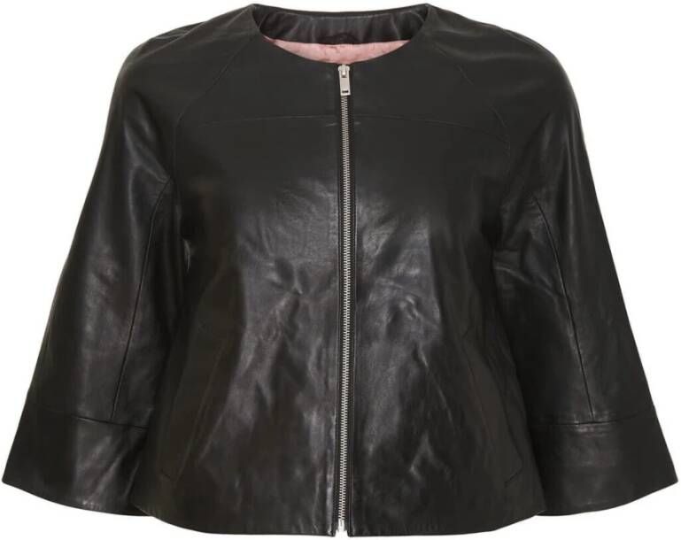 Btfcph Cropped Lederjasje Black Dames