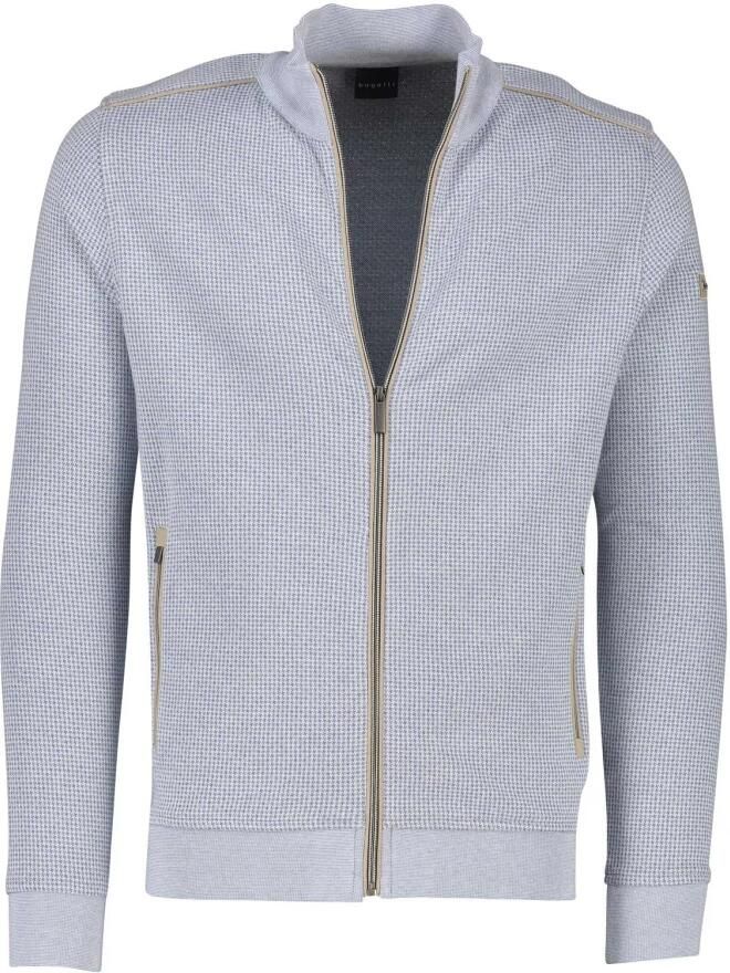 Bugatti Blauw geruit vest met rits Blue Heren - Foto 1