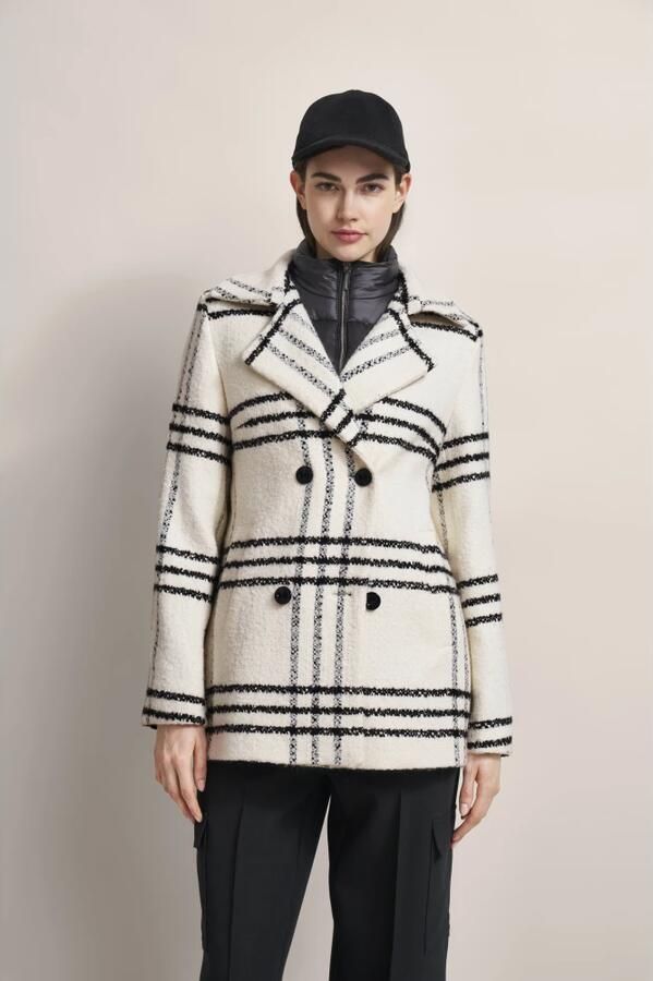 Bugatti Moderne geruite 2-knoops met afneembare vest Beige Dames - Foto 3