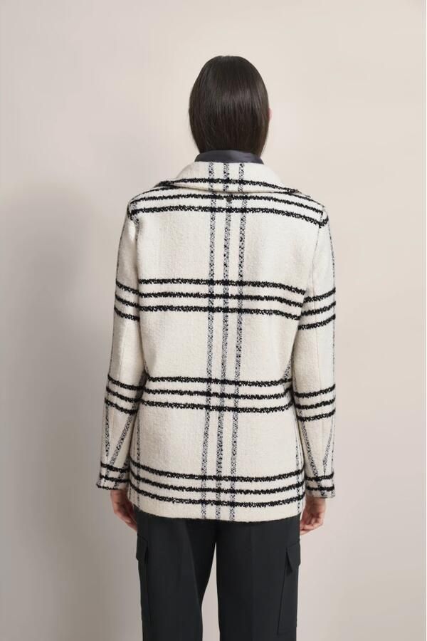 Bugatti Moderne geruite 2-knoops met afneembare vest Beige Dames - Foto 2