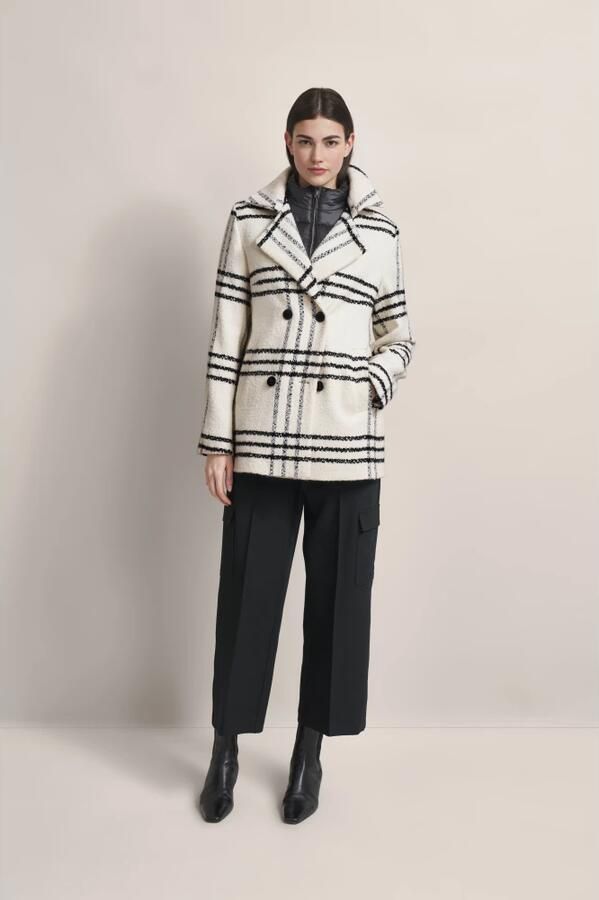 Bugatti Moderne geruite 2-knoops met afneembare vest Beige Dames - Foto 4