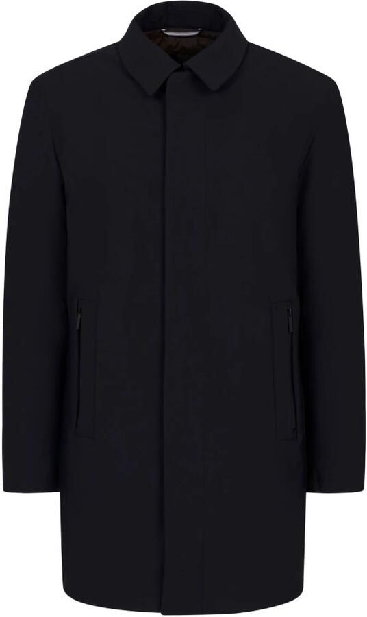 Bugatti Waterafstotende Jas met Bedekte Knoopsluiting Blue Heren