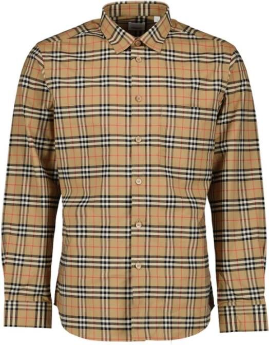 Burberry Vintage Check Katoenen Overhemd Beige Heren
