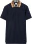 Burberry Blauw Polo Shirt met Contrasterende Kraag Blauw Heren - Thumbnail 1