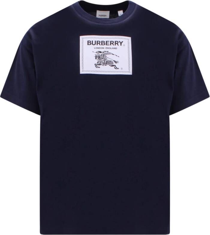 Burberry Blauwe Ss23 Heren T-shirt Blauw Heren