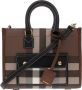 Burberry Mini Check Freya Tote Tas Brown Dames - Thumbnail 1