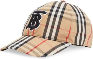 Burberry Branded Baseball Cap Beige Dames