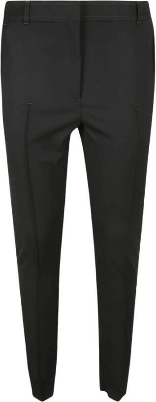 Burberry Zwarte Wollen Blend Pantalon Black Dames