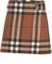 Burberry Geplooide mini rok met Exaggerated Check Brown Dames - Thumbnail 1