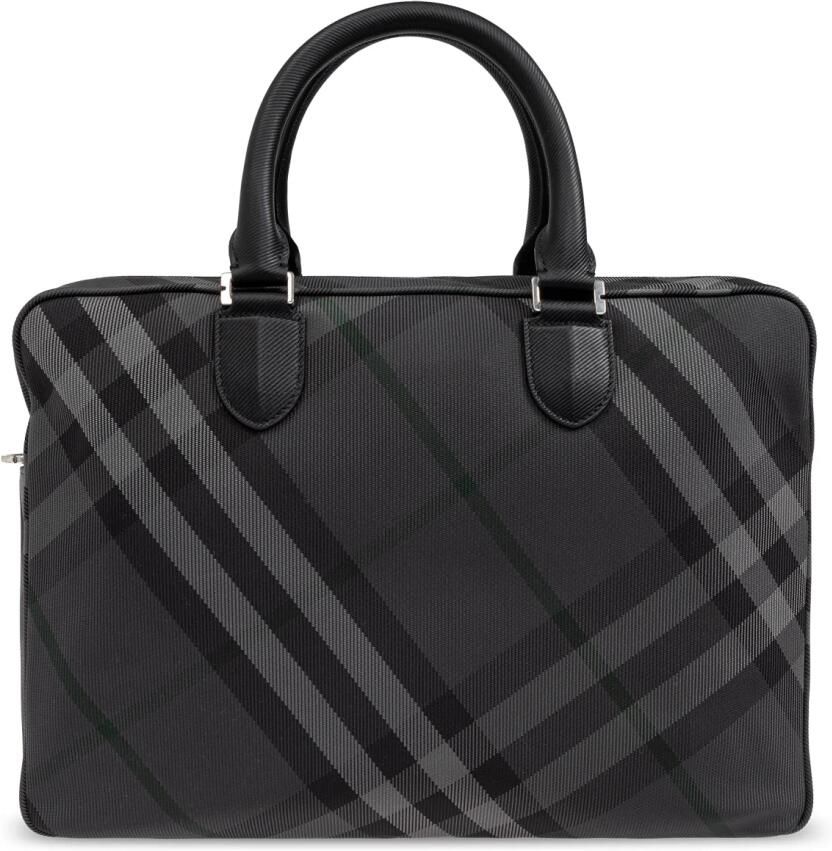 Burberry Aktetas met schouderband Gray Heren