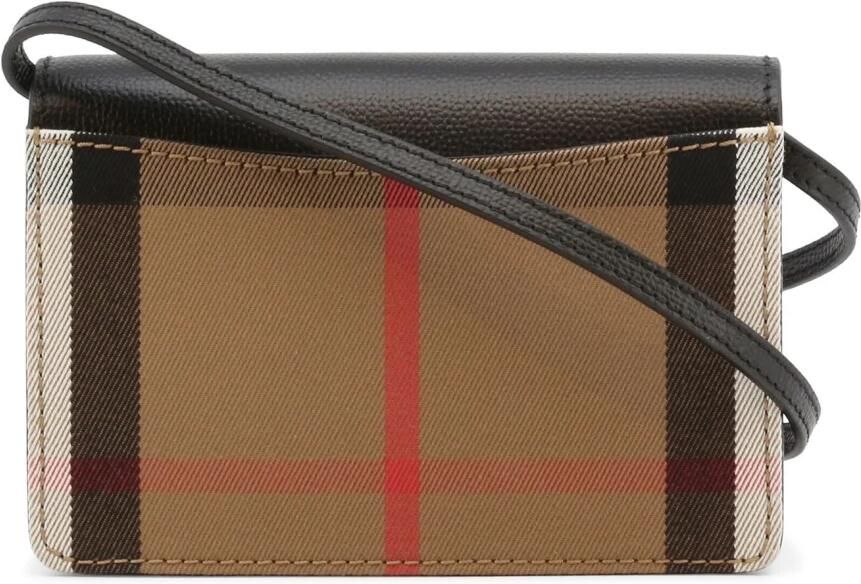 Burberry Leren Schoudertas met Afneembare Band Black Dames - Foto 2