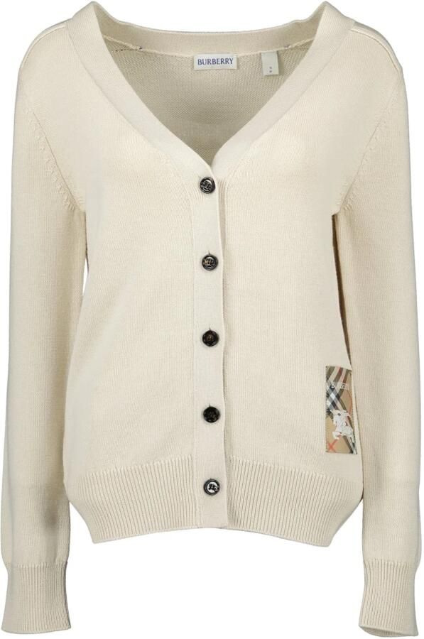 Burberry Iconische Logo Cardigan met V-hals Beige Dames - Foto 11