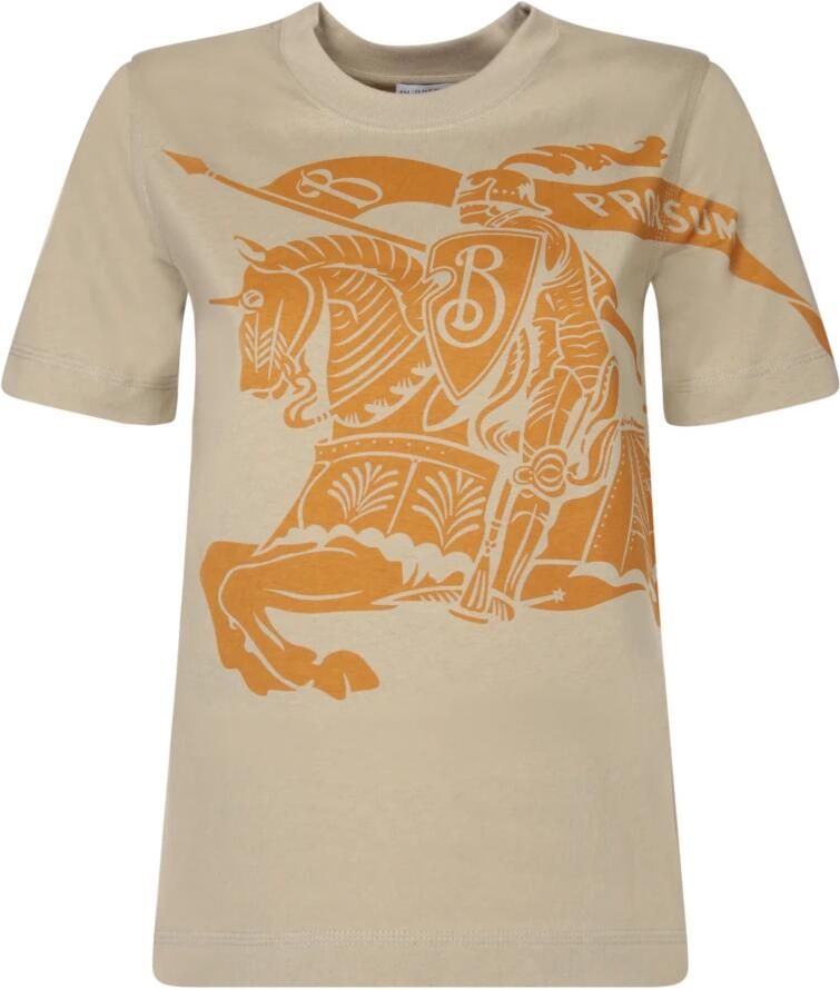 Burberry Overhemd Katoenen T-shirt met iconisch logo en monochroom patroon - Foto 2