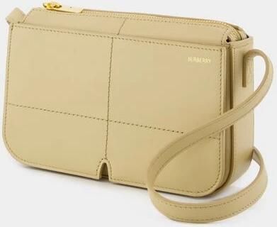 Burberry Beige Leren Crossbody Tas met Magnetische Sluiting Beige Dames - Foto 3