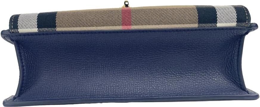 Burberry Blauw geruite leren crossbody tas Multicolor Dames - Foto 4