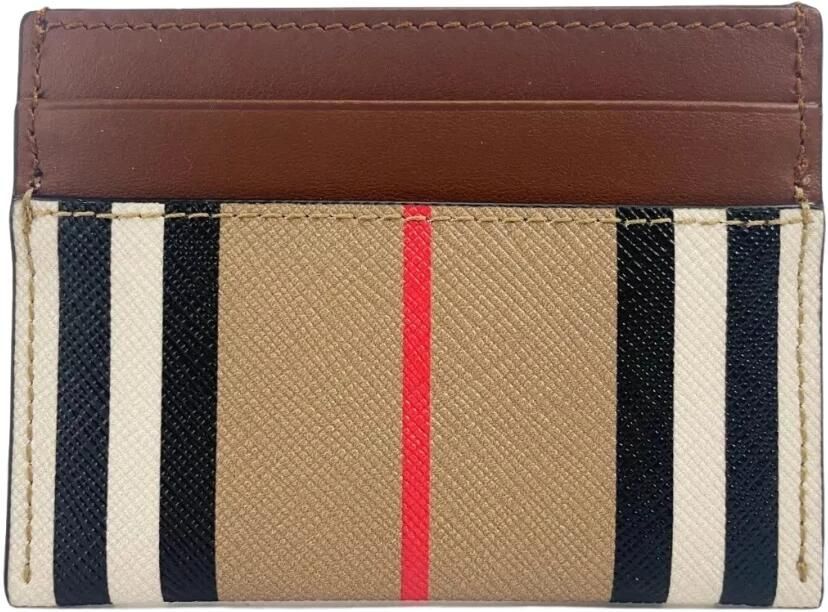 Burberry Canvas Check Slim Card Case Portemonnee Multicolor Dames