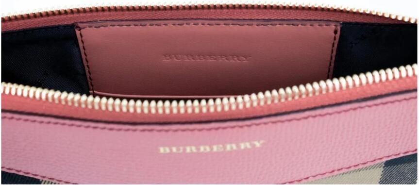 Burberry Check Leren Crossbody Clutch Tas Multicolor Dames - Foto 2