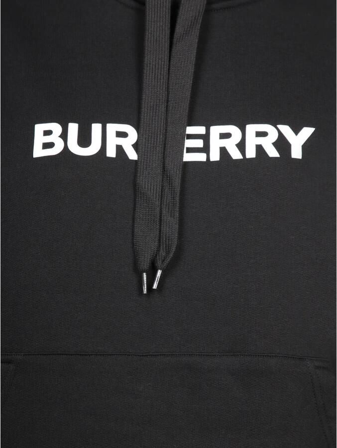 Burberry Sweater Katoenen hoodie met monogramprint en kangoeroezak