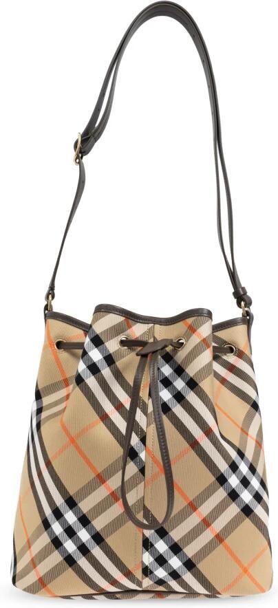Burberry Bucket bags Beige Multicolour Cotton Bucket Bag in bruin - Foto 10