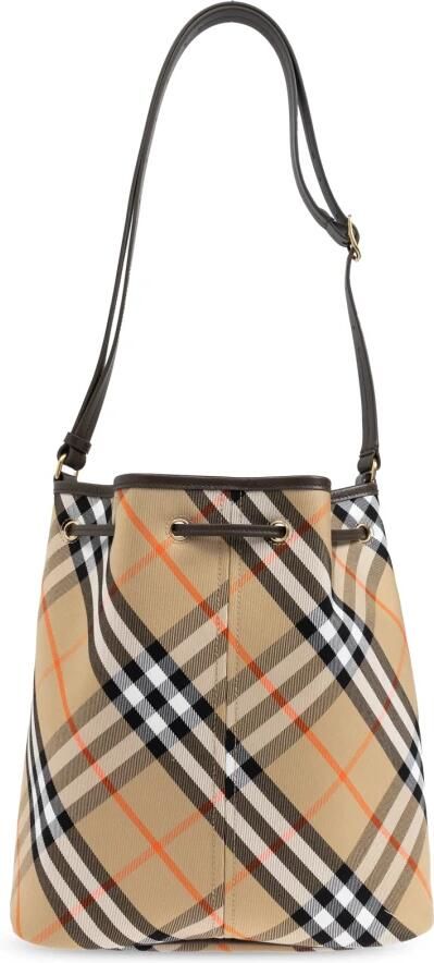 Burberry Bucket bags Beige Multicolour Cotton Bucket Bag in bruin - Foto 8