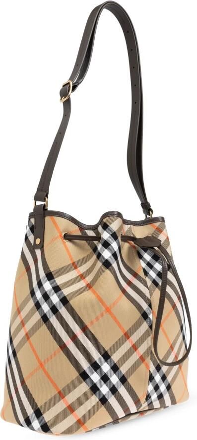 Burberry Bucket bags Beige Multicolour Cotton Bucket Bag in bruin - Foto 9