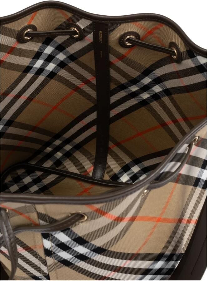 Burberry Bucket bags Beige Multicolour Cotton Bucket Bag in bruin - Foto 2