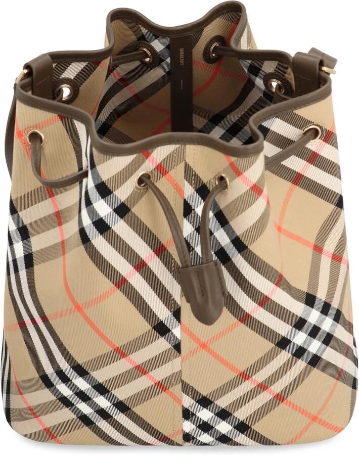 Burberry Bucket bags Beige Multicolour Cotton Bucket Bag in bruin
