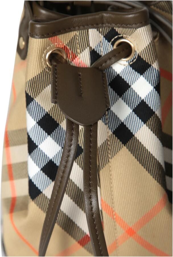 Burberry Katoenen emmertas met trekkoordsluiting Beige Dames - Foto 3