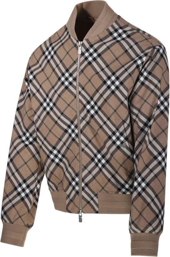 Burberry Trainingsjack Bomberjack met Archivio ruitpatroon en geribbelde details - Foto 4